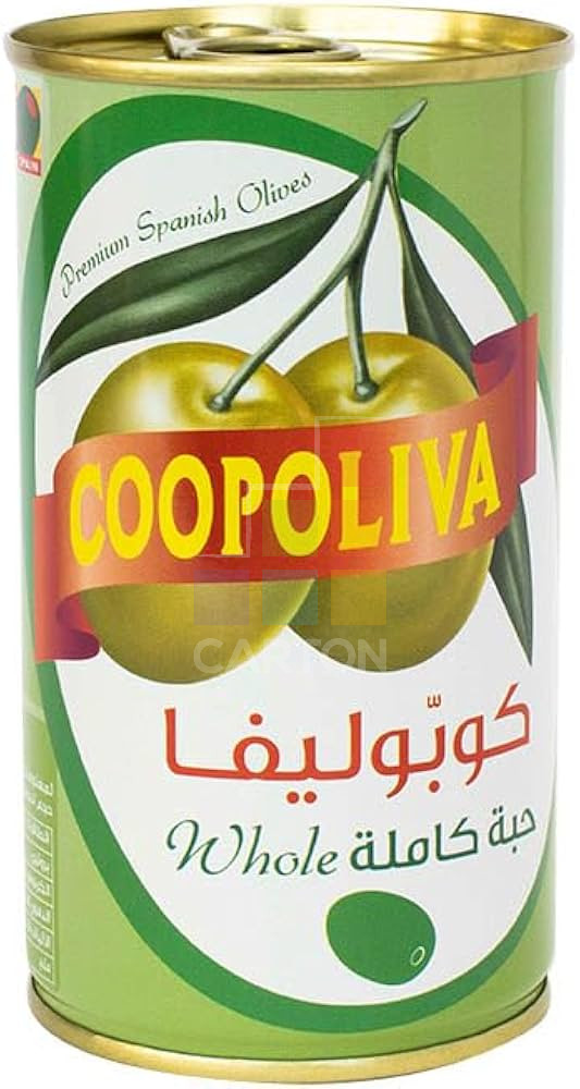 Coopoliva Whole Green Olives Can 350gm